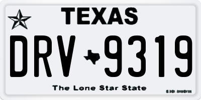 TX license plate DRV9319