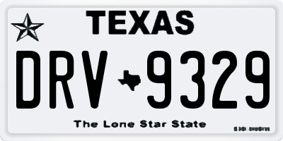 TX license plate DRV9329