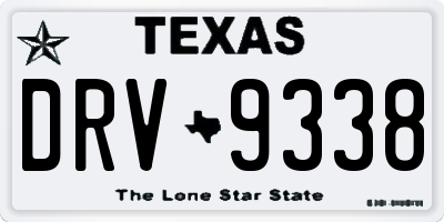 TX license plate DRV9338