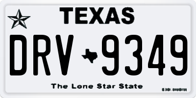 TX license plate DRV9349