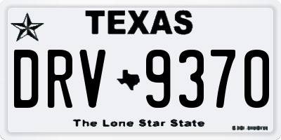 TX license plate DRV9370