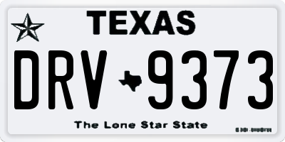 TX license plate DRV9373