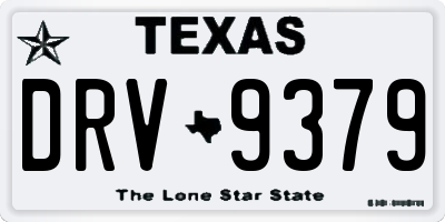 TX license plate DRV9379