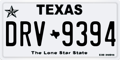 TX license plate DRV9394