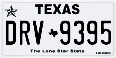 TX license plate DRV9395