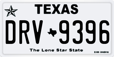 TX license plate DRV9396