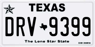 TX license plate DRV9399