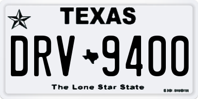 TX license plate DRV9400