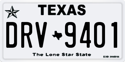 TX license plate DRV9401