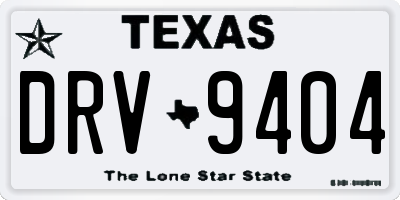 TX license plate DRV9404