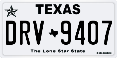 TX license plate DRV9407