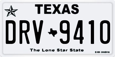 TX license plate DRV9410