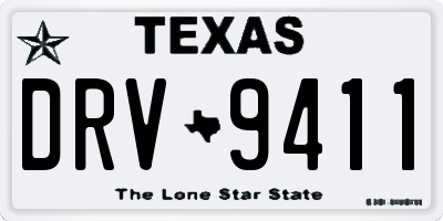 TX license plate DRV9411