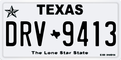 TX license plate DRV9413