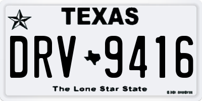 TX license plate DRV9416