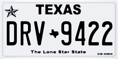 TX license plate DRV9422