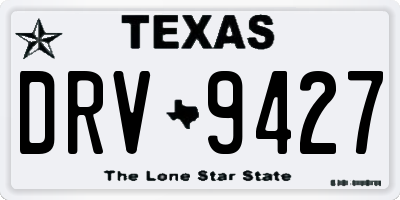 TX license plate DRV9427