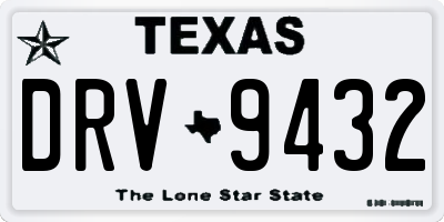 TX license plate DRV9432