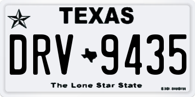 TX license plate DRV9435