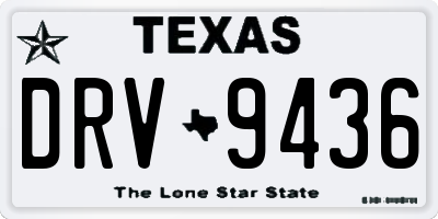 TX license plate DRV9436