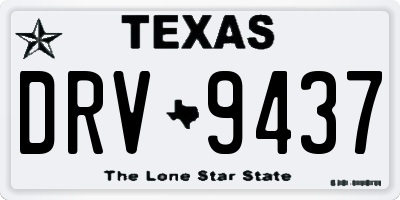 TX license plate DRV9437