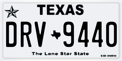 TX license plate DRV9440