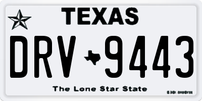 TX license plate DRV9443