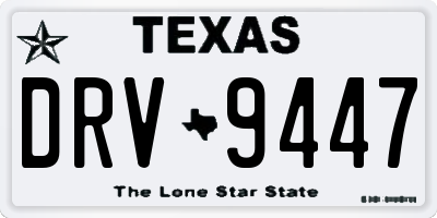 TX license plate DRV9447