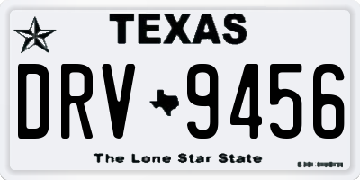 TX license plate DRV9456