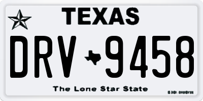 TX license plate DRV9458