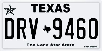 TX license plate DRV9460