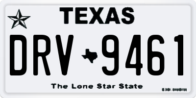 TX license plate DRV9461