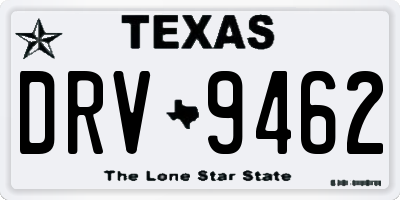 TX license plate DRV9462