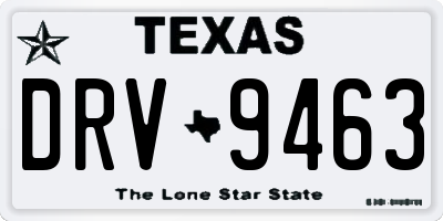 TX license plate DRV9463