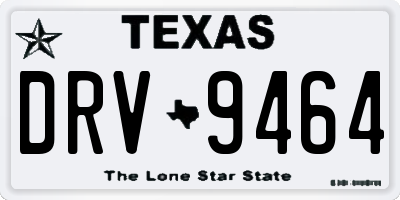 TX license plate DRV9464