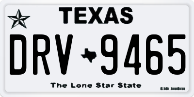 TX license plate DRV9465