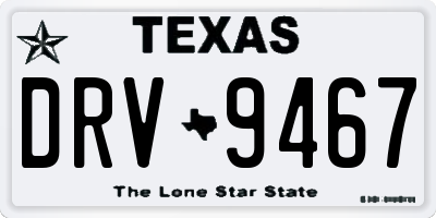 TX license plate DRV9467