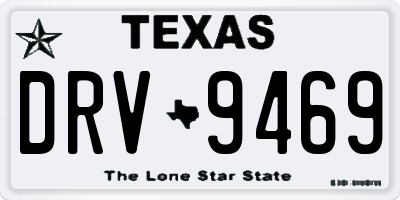 TX license plate DRV9469