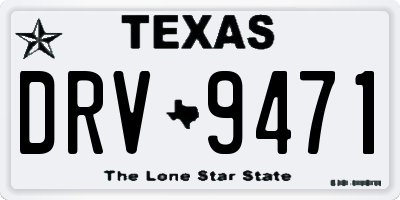 TX license plate DRV9471