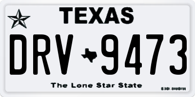 TX license plate DRV9473