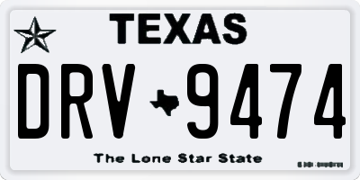 TX license plate DRV9474