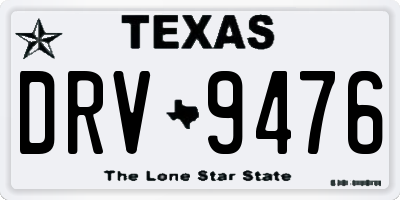 TX license plate DRV9476