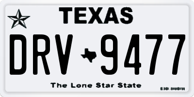 TX license plate DRV9477