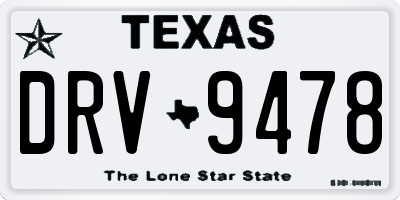 TX license plate DRV9478