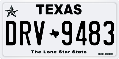 TX license plate DRV9483