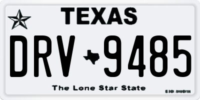 TX license plate DRV9485