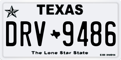 TX license plate DRV9486