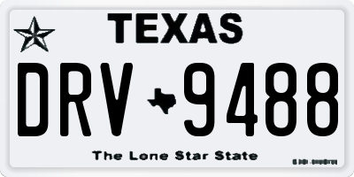 TX license plate DRV9488