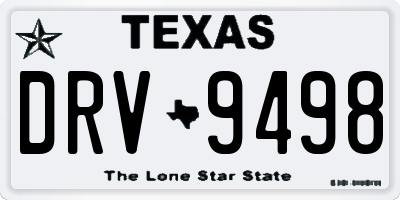 TX license plate DRV9498