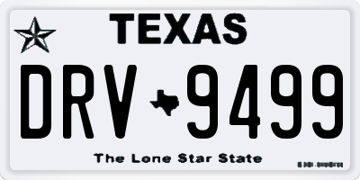 TX license plate DRV9499